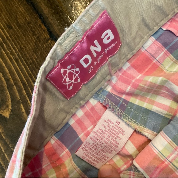 DNA Couture Pink and Blue Plaid Shorts - Picture 2 of 8